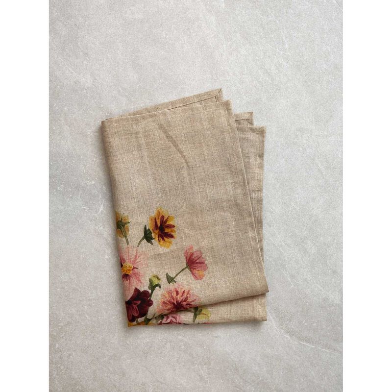 Wallace Cotton Flower Vase Linen Tea Towel image number 2