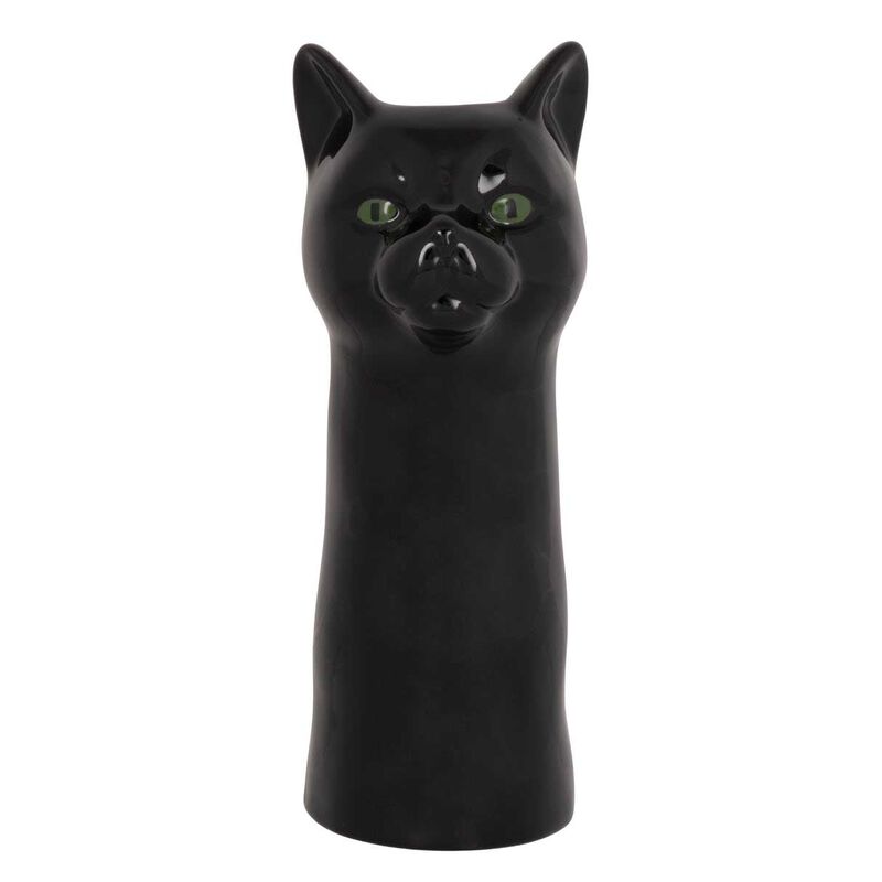 Emporium Asian Cat Vase - Black image number 0