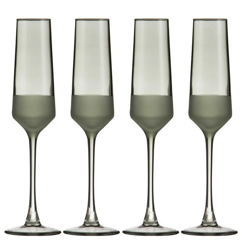 Ladelle Panama Moss 4Pk Champagne Glass