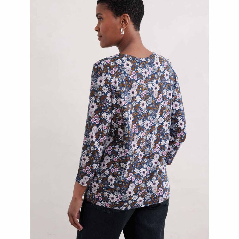 Seasalt Cornwall Gypsophilia Top Pattern Flower Night image number 1