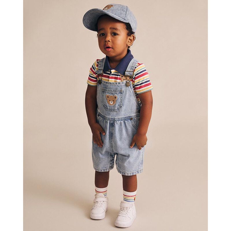 Huxbaby Dreamy Denim Short Overalls image number 3