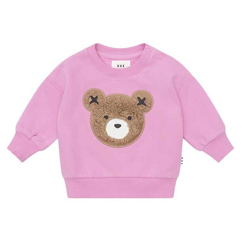 Huxbaby Fuschia Furry Huxbear Sweatshirt 3-5Y image number 0