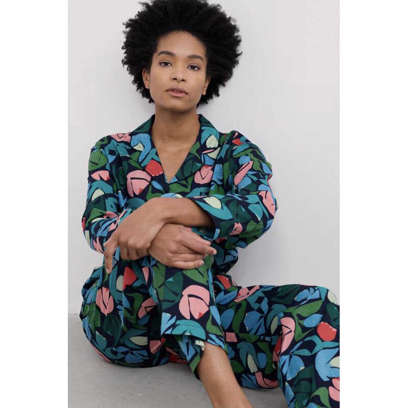 Seasalt Cornwall View Point Pyjamas Floral Cutout Maritime image number 3