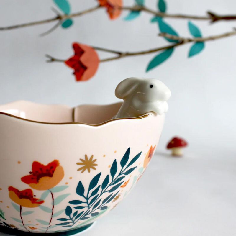 House Of Disaster Secret Garden Rabbit Bowl image number 2