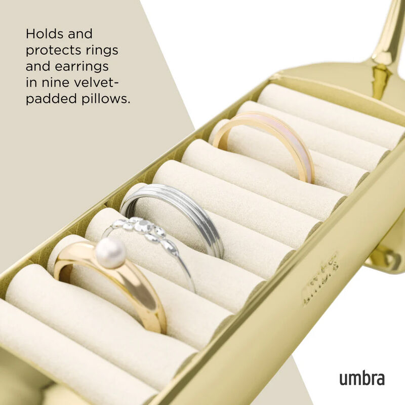 Umbra Dachsie Ring Holder Brass image number 2