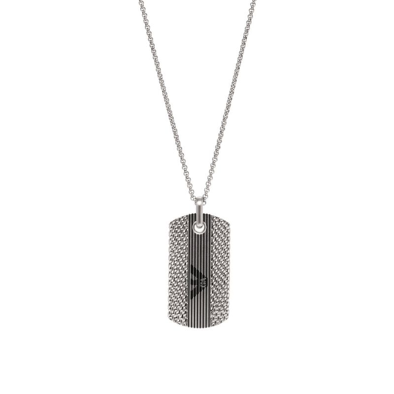 Emporio Armani Stainless Steel Dog Tag Necklace image number 0