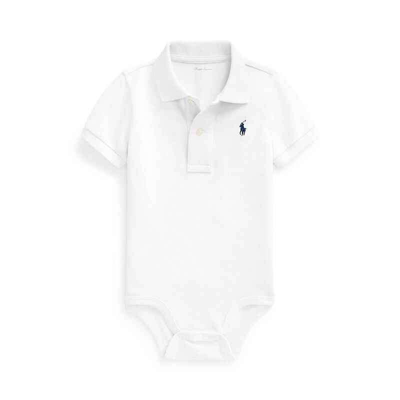 Polo Ralph Lauren Cotton Mesh Polo Bodysuit 3M-24M image number 0
