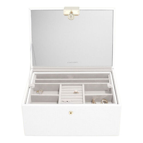 Stackers Luxury Classic Jewellery Box - White