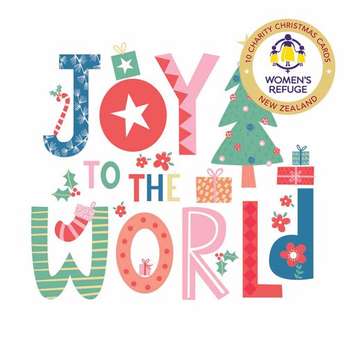 Women's Refuge Joy to The World Christmas Card Wallet