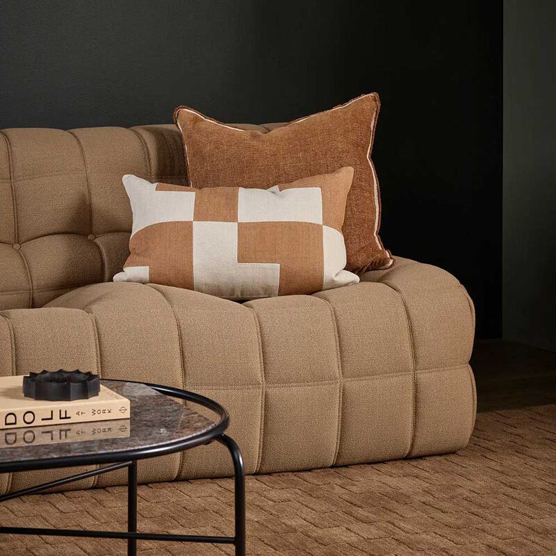 Baya Kiln Cushion With Feather Inner 40x60cm - Oat/Caramel image number 1