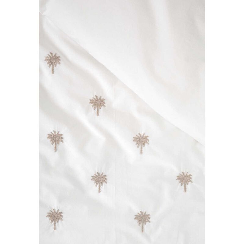 Wallace Cotton Palm Island Embroidered Duvet Set image number 1
