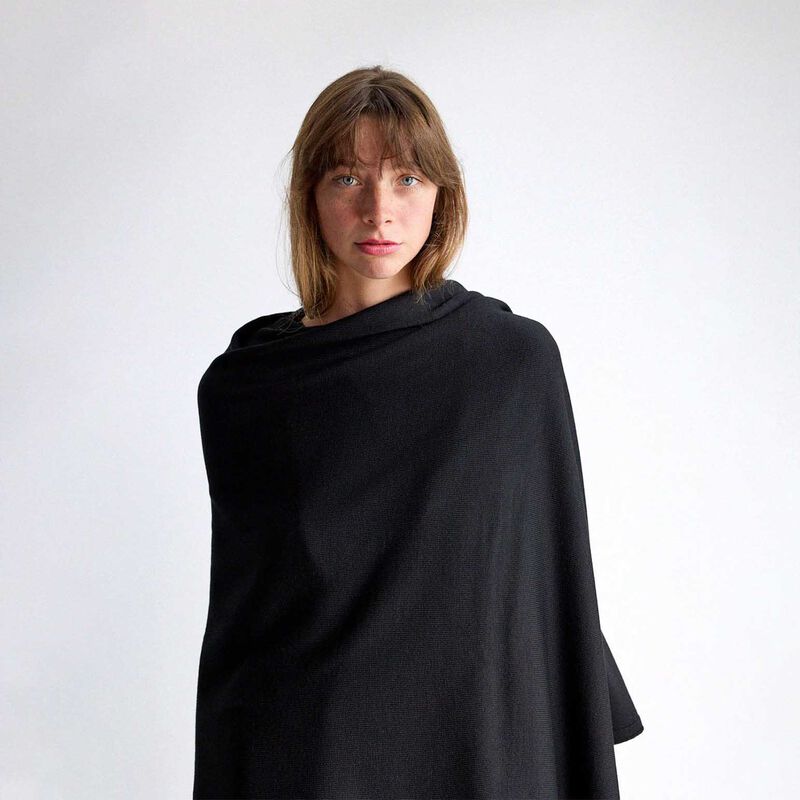 GOOD&CO Oversized Knitted Wrap - Noir image number 3