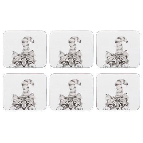Ashdene Chester The Cat 6Pk Coaster