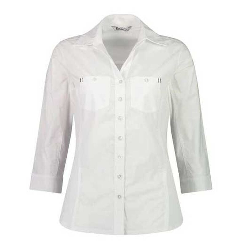 Vassalli Plain Button Up Shirt With Rib Panels image number 0