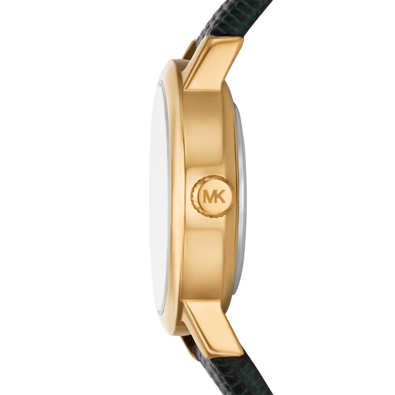 Michael Kors Maude Three-Hand Green Leather Watch image number 2