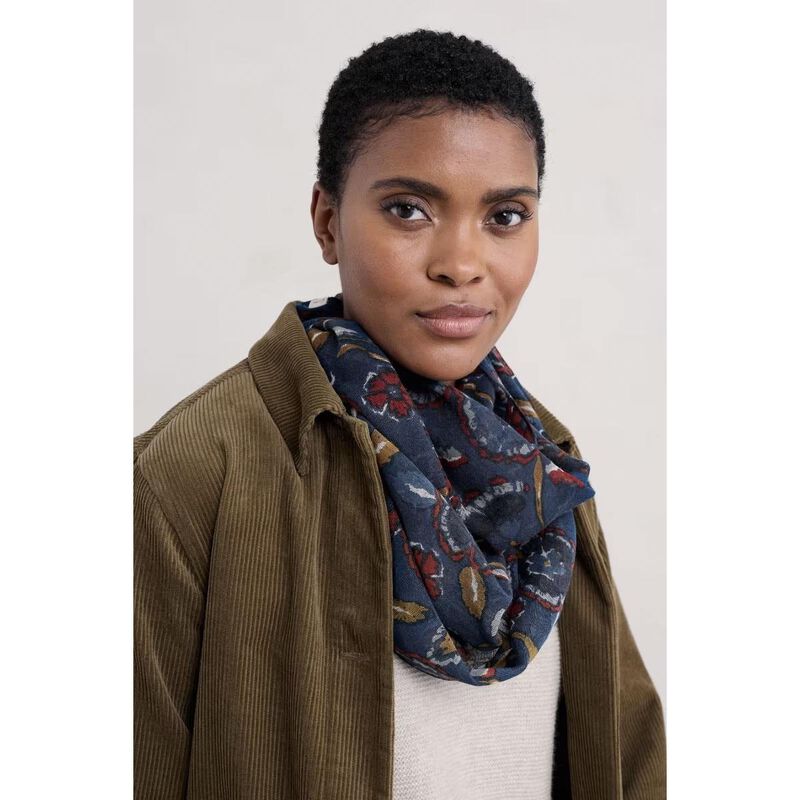 Seasalt Cornwall Pretty Circle Scarf Floral Pattern Galley image number 1
