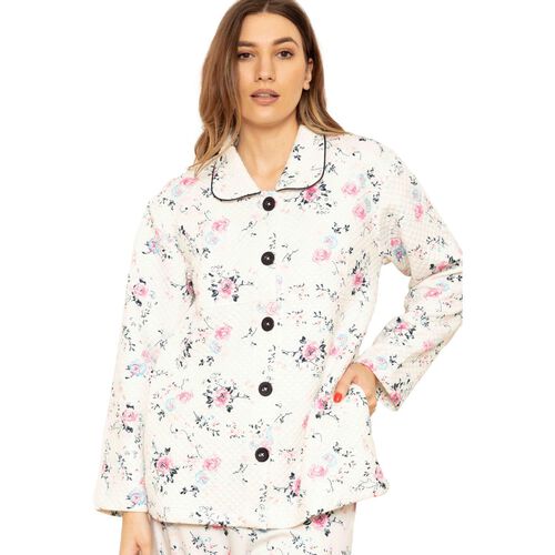 Cottonreal English Rose Cotton Quilted Short Button Jacket