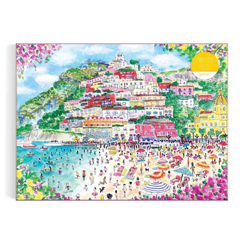 Galison Michael Storrings Coast of Italy 1000 Piece Puzzle image number 1