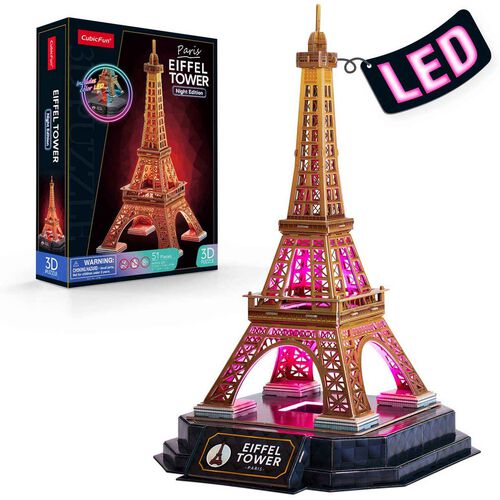 CubicFun Eiffel Tower Night Edition 3D Puzzle
