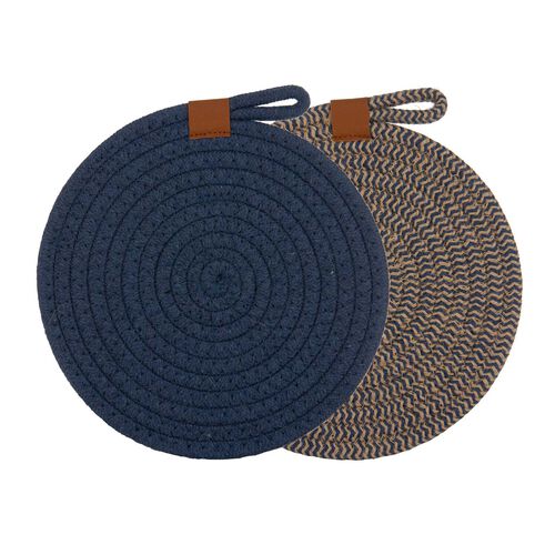 Ladelle Nash Blue Set Of 2 Trivet