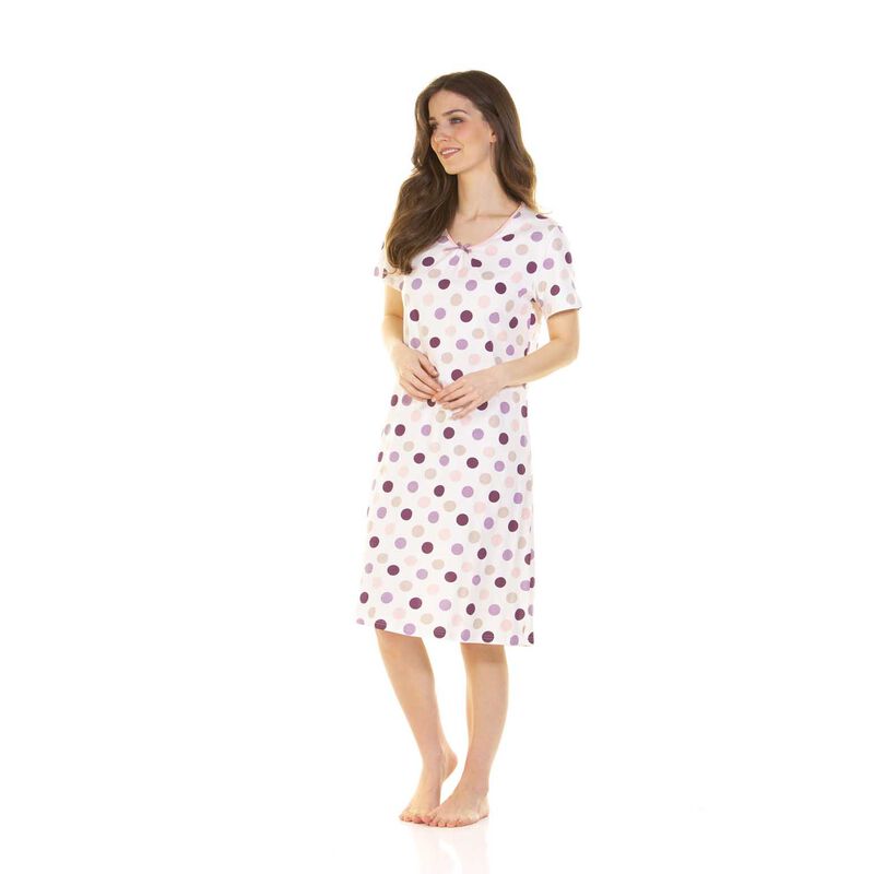 La Marquise Misty Dots 100% Cotton Short Sleeve Nightshirt image number 5