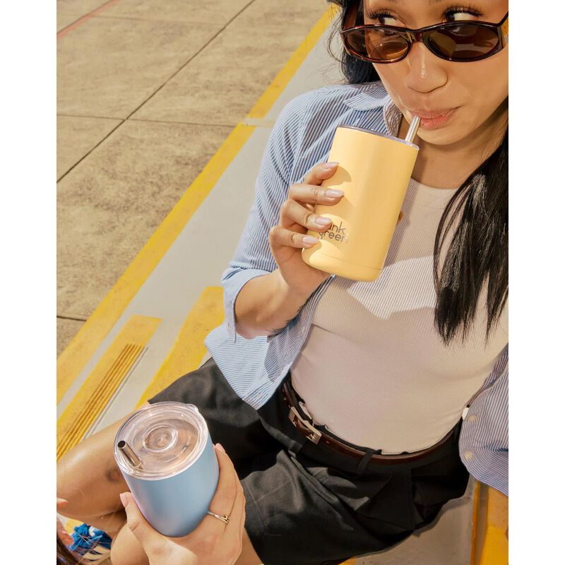 frank green Iced Coffee Cup with Straw Midnight image number 1