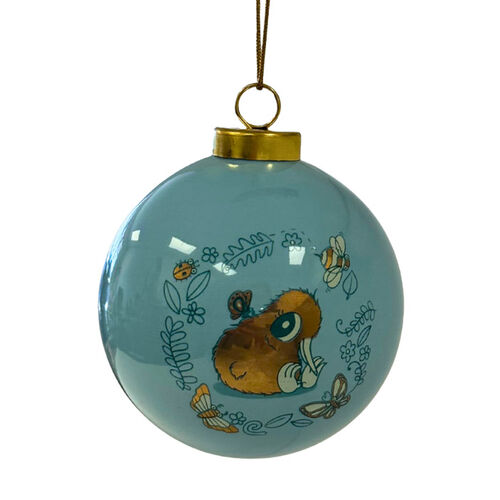 Kiwi Christmas Bauble - Blue & Gold