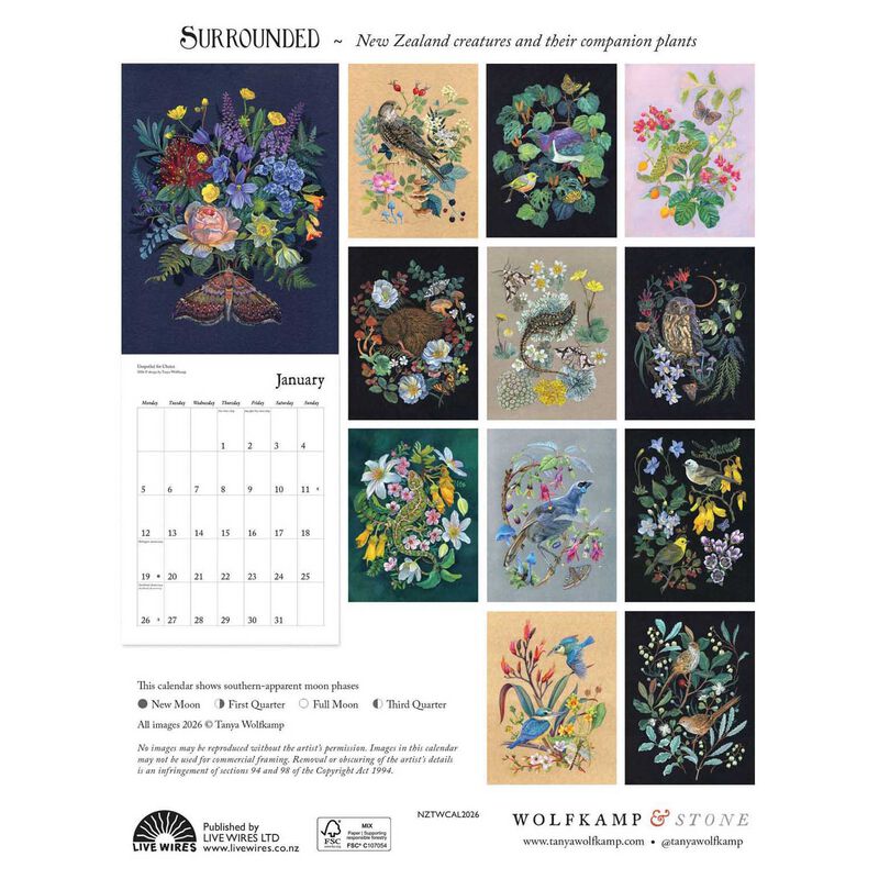 Tanya Wolfkamp 2026 Wall Calendar image number 3