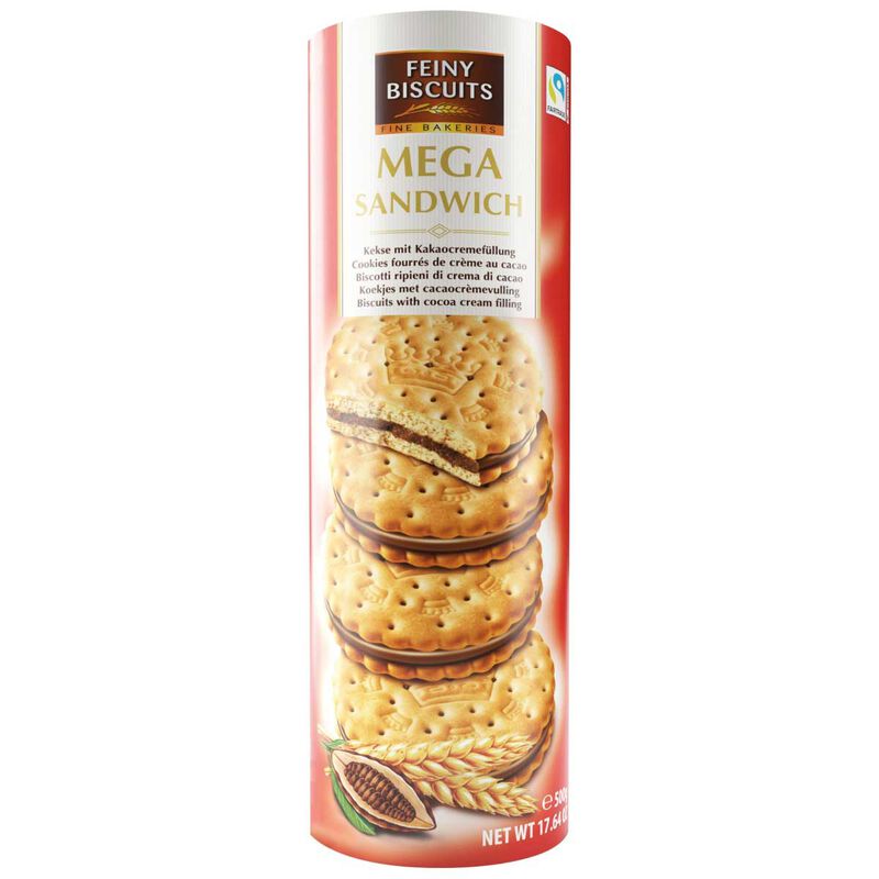 Feiny Biscuits Mega Sandwich with Cocoa Cream 500g image number 0