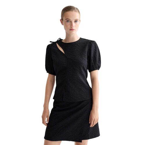 Scotch & Soda Puff Sleeve Textured Top