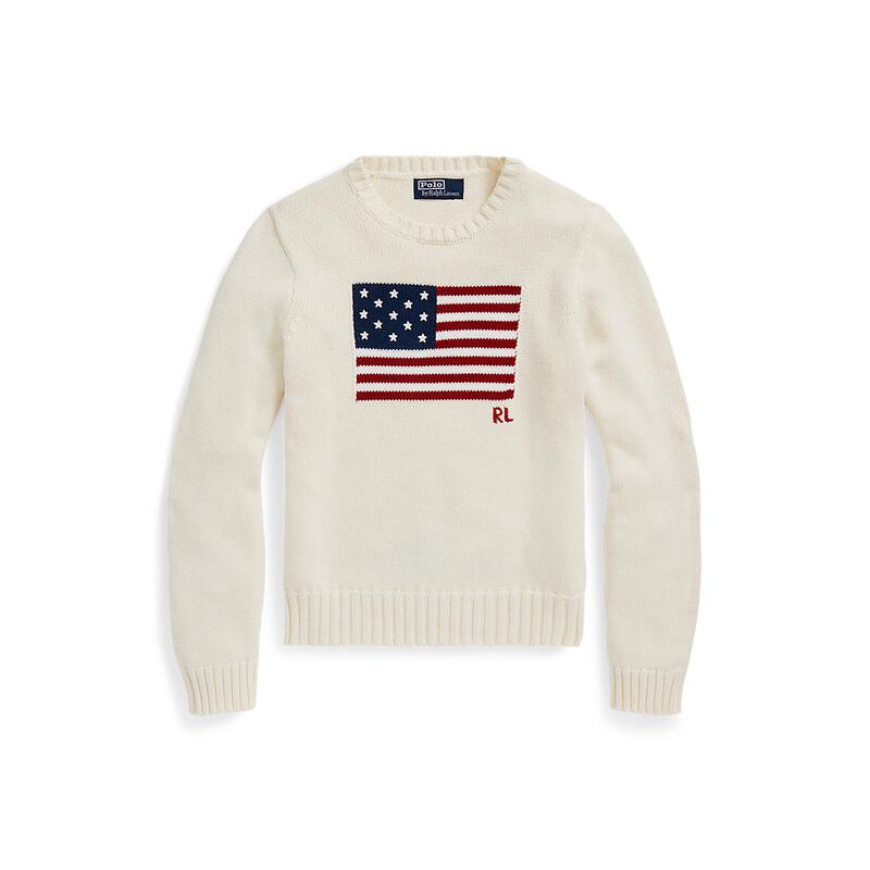 Polo Ralph Lauren Flag Cotton Crewneck Sweater image number 2