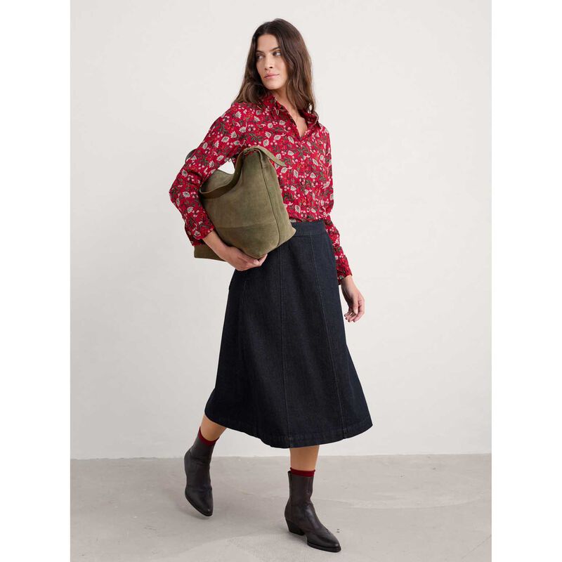 Seasalt Cornwall Larissa Shirt Winter Wildflower Carmine image number 2