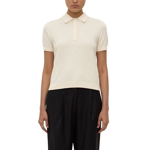 Assembly Label Sloane Cotton Cashmere Polo Cream