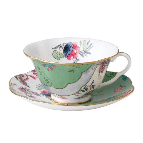 Wedgwood Butterfly Bloom Teaware Green Teacup & Saucer