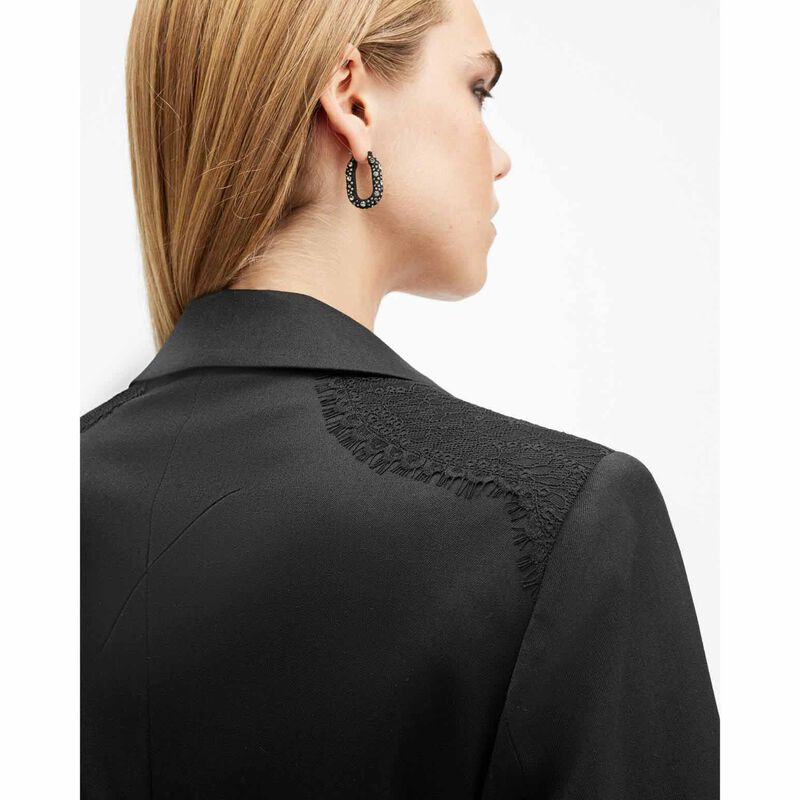AllSaints Lacey Tailored Lace Trim Blazer image number 2