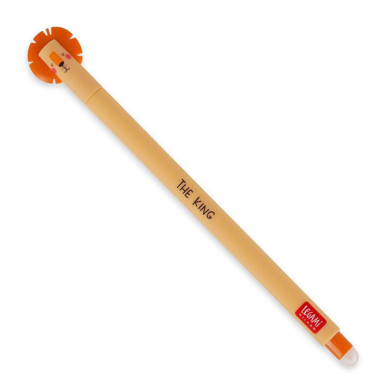 Legami Lion Erasable Pen - Orange Ink image number 0