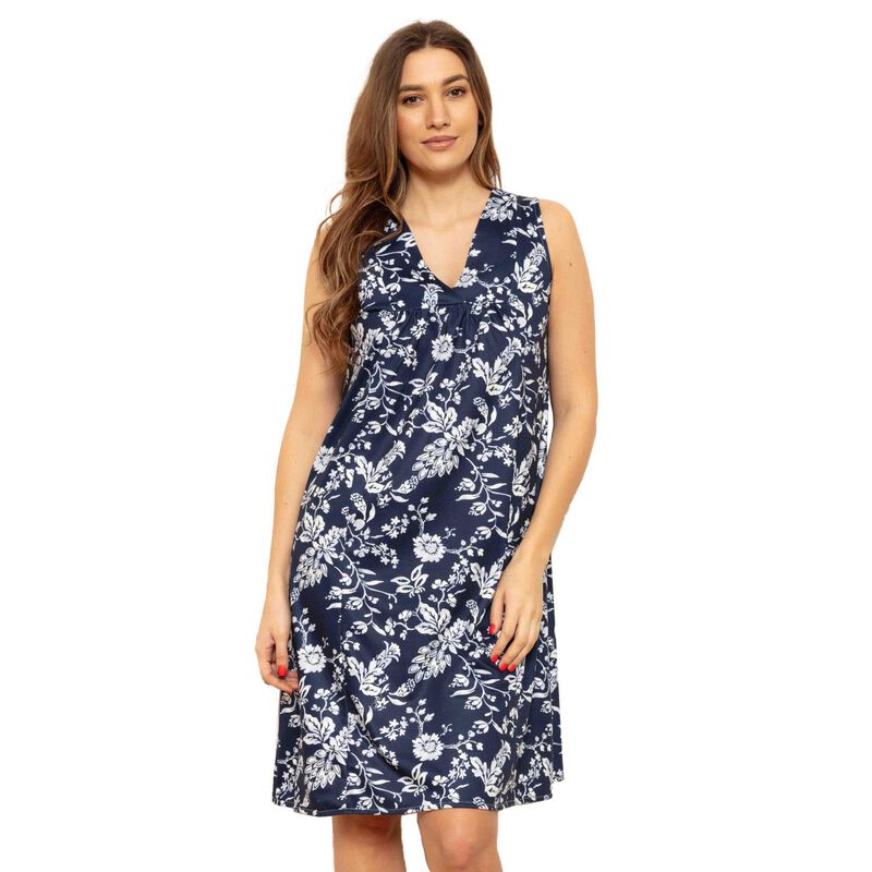 Cottonreal Midnight Fern Cotton Fleece Sleeveless Nightdress image number 0