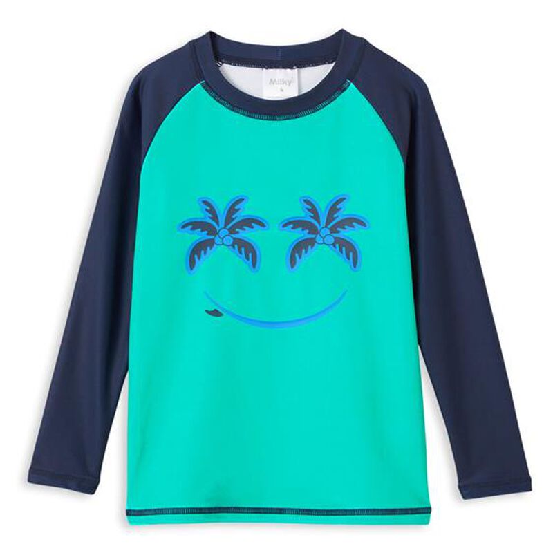 Milky Green Panel Rash Vest image number 0