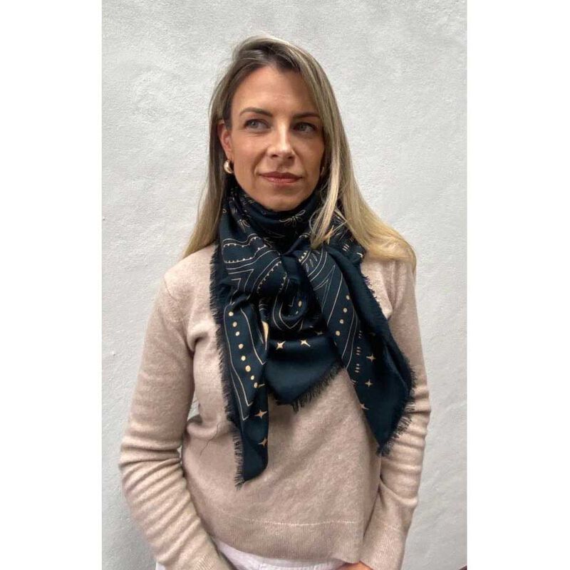 Dark Hampton X Ellie Compton The Quin Wool Silk Scarf image number 1