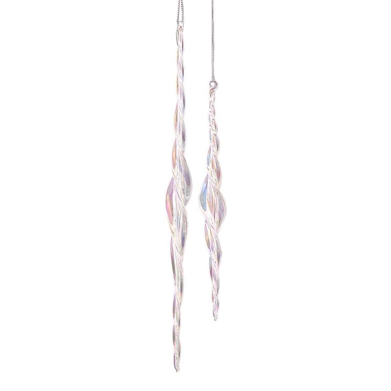 Vetur Glass Clear Icicle Ornament 29cm image number 0