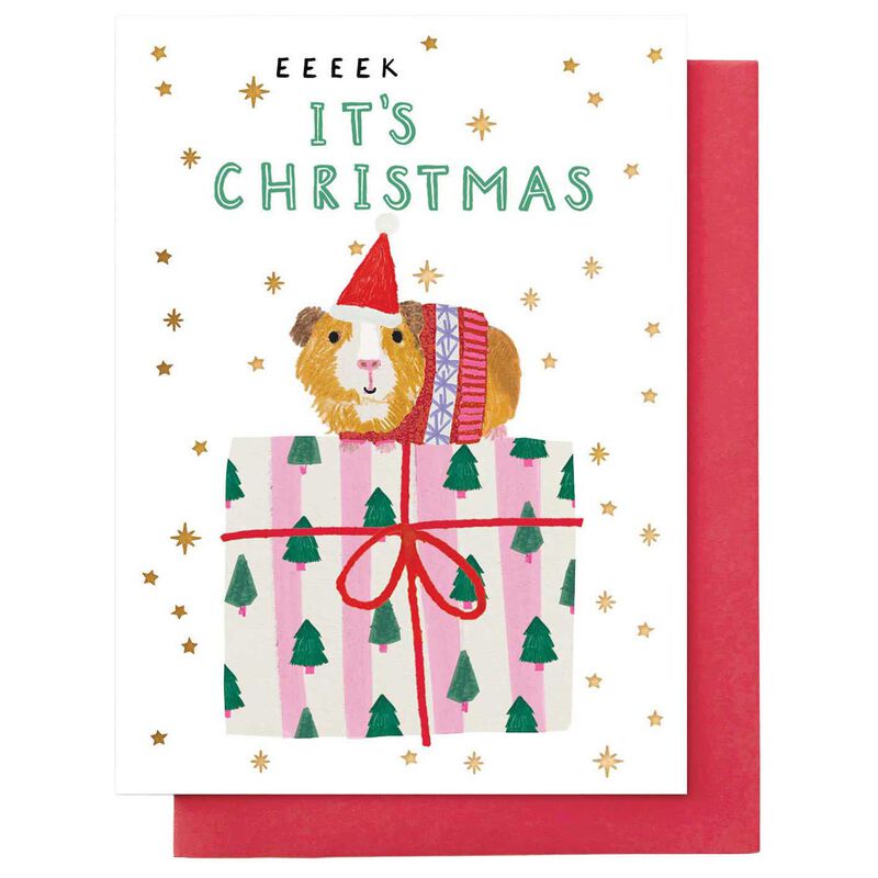 Eeeek It's Christmas Guinea Pig Card image number 0