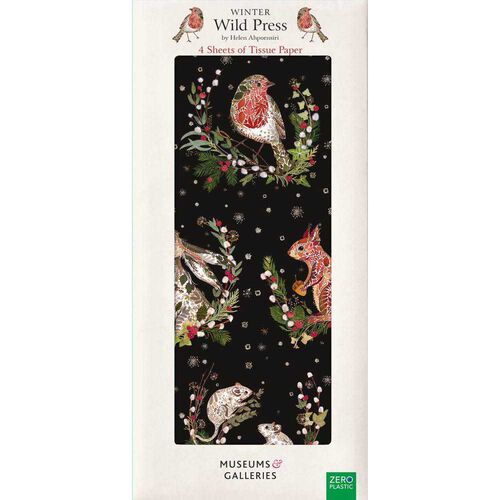 Museums & Galleries Wild Press Woodland Wreaths Christmas Tissue Wrap