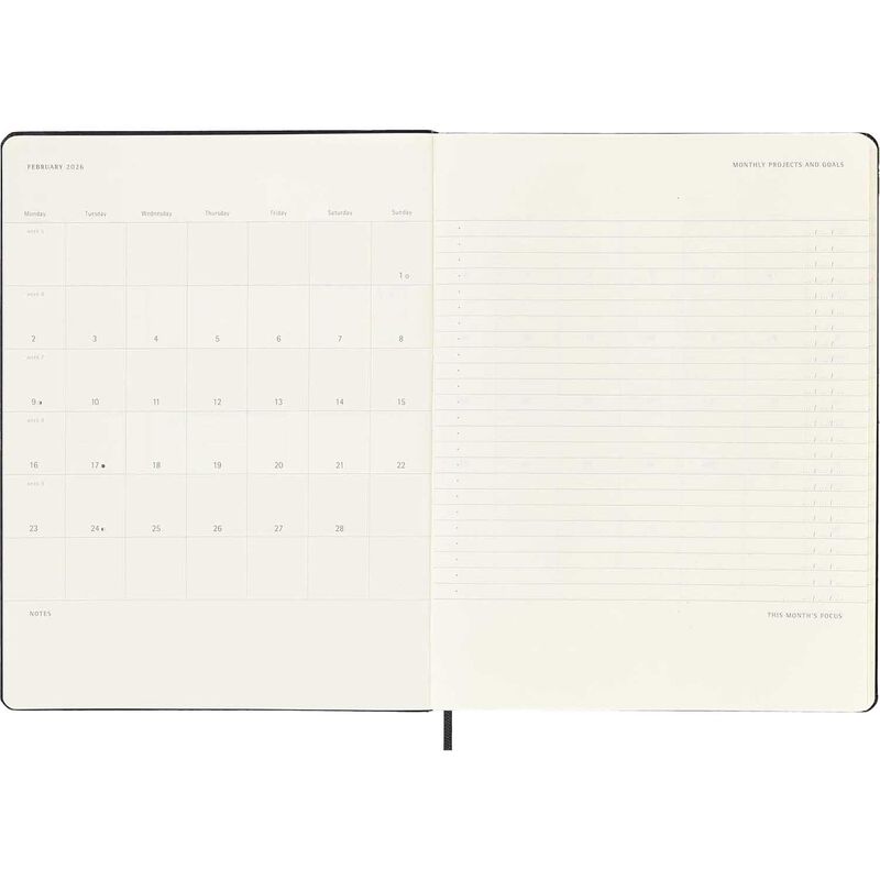 Moleskine Diary 12 Month Pro Weekly Vertical HC XL Black 2026 image number 2