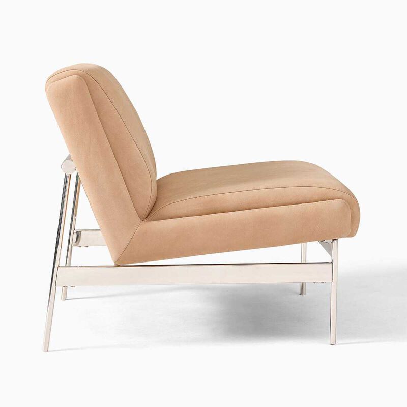 West Elm Lacon Leather Slipper Chair image number 2