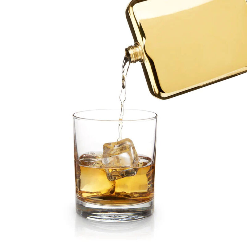 Viski Belmont™ Gold Plated Flask image number 2