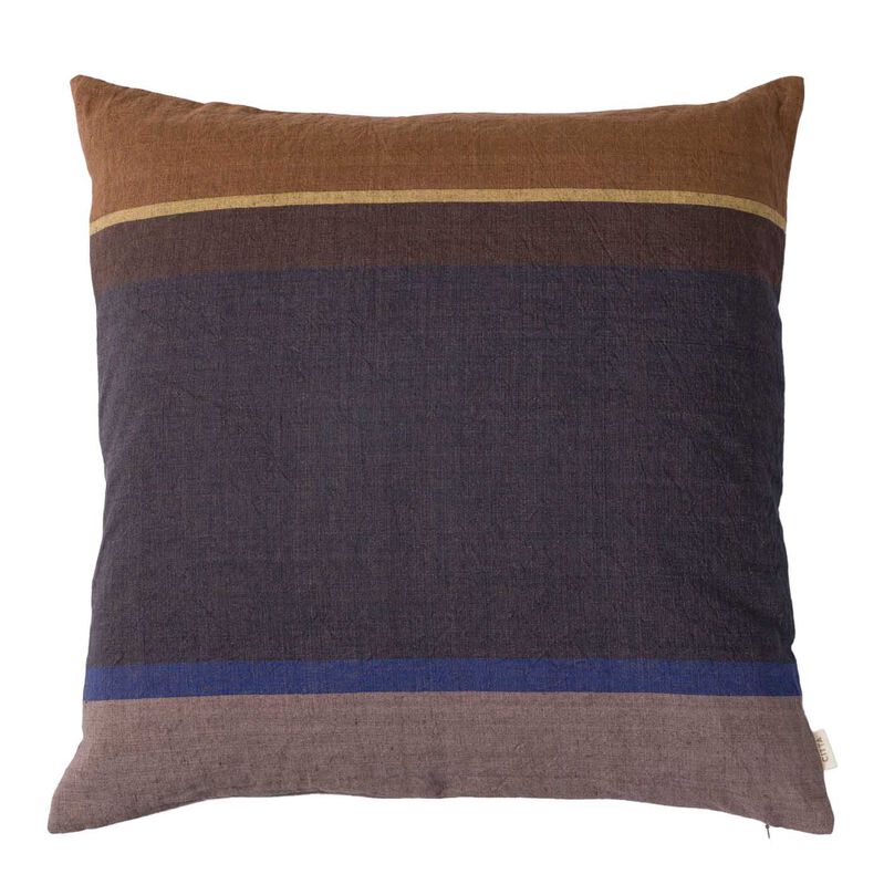 Citt&agrave; Obi Euro Cushion Cover Blue Black/Dijon 65x65cm image number 0