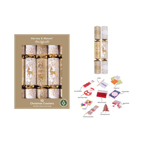 Gold Reindeer Crackers 10