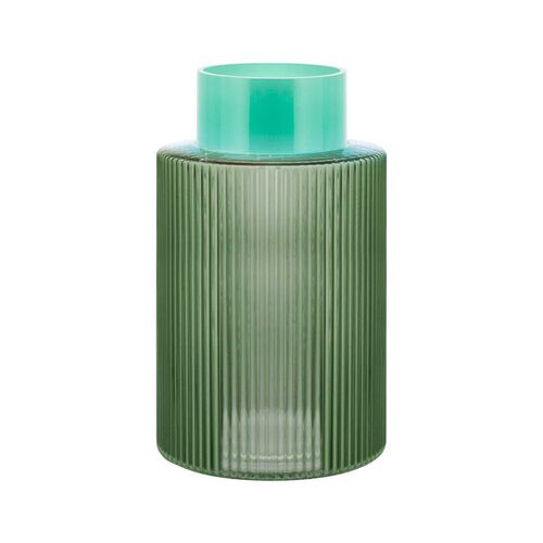 Remember Groove Glass Vase - Green