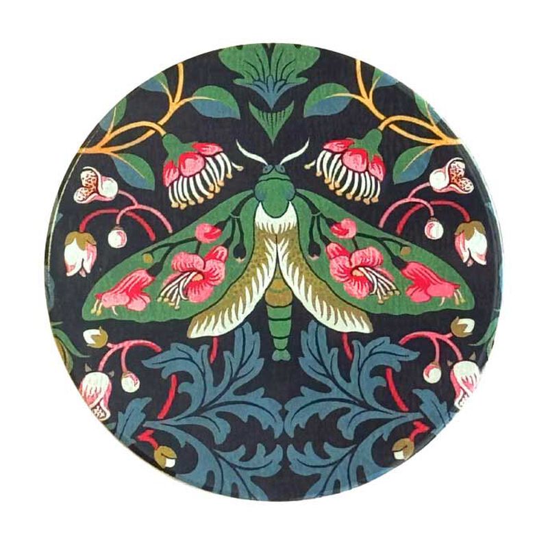 Tanya Wolfkamp Coaster - Damask - Moth image number 0