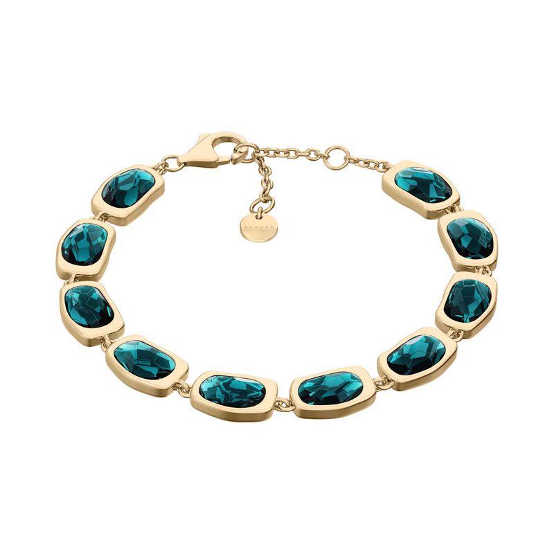 Skagen Sofie Sea Glass Stainless Steel Chain Bracelet image number 0